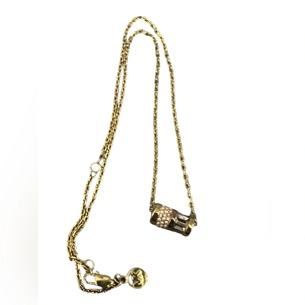 Michael Kors Rose Gold Tone Crystal Baguette 15